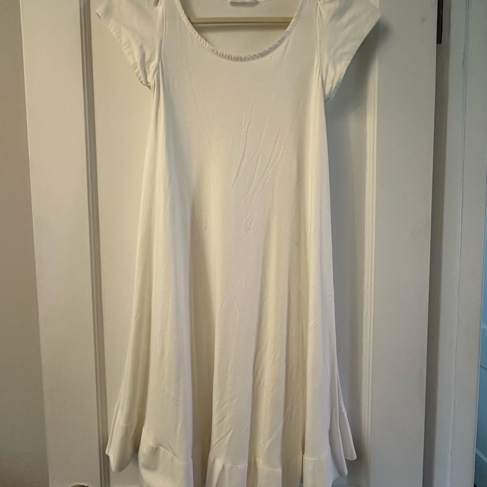 Elegant White Cotton Dress